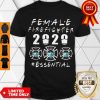 Beautiful Female Firefighter Logo 2020 Mask #Essential Covid-19 Shirt