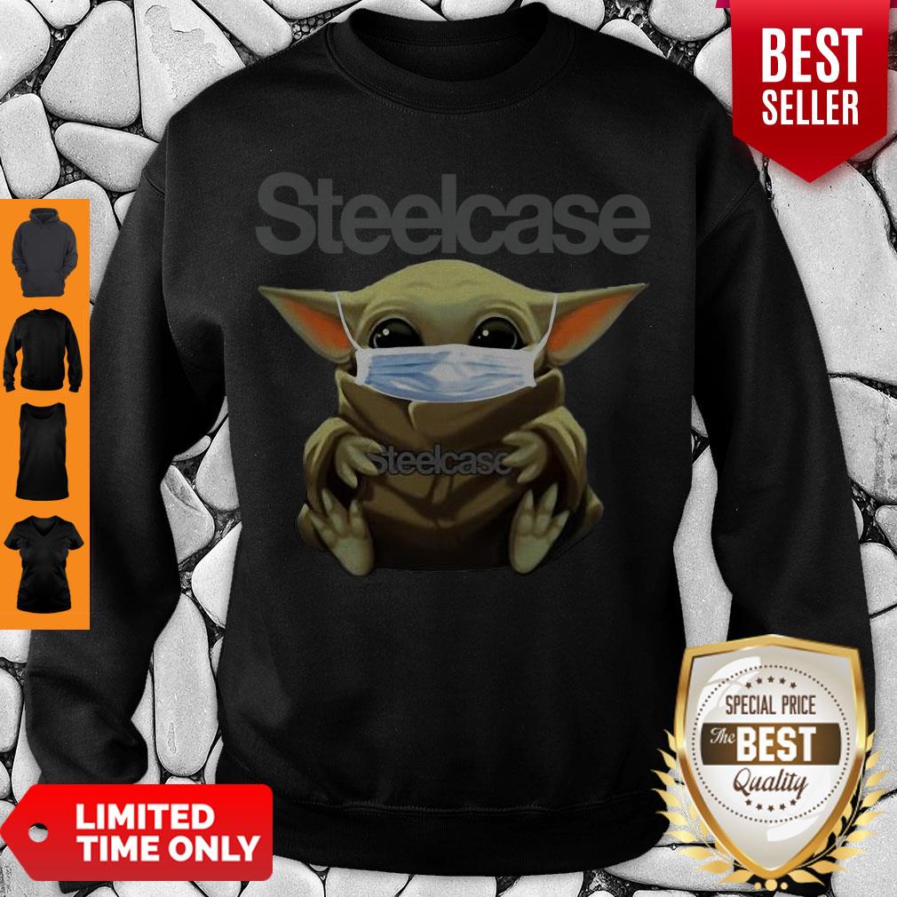 Top Baby Yoda Mask Steelcase Coronavirus Sweatshirt Top Baby Yoda Mask Steelcase Coronavirus Sweatshirt