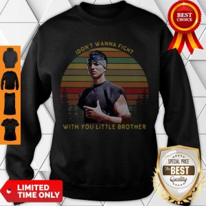 Top I Dont Wanna Fight With You Little Brother Vintage Sweatshirt