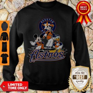 Funny Mickey Mouse Goofy And Donald Duck Houston Astros Sweatshirt