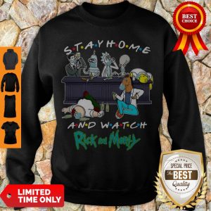 Premium Cartoon Stay Home And Watch Rick And Morty Sweatshirt