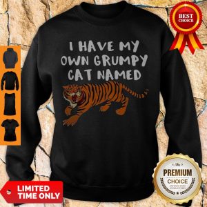 Top I Have My Own Grumpy Cat Named Tiger Sweatshirt