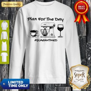 Top Plan For The Day Coffee Baking Wine Glass Quarantined Covid-19 Sweatshirt