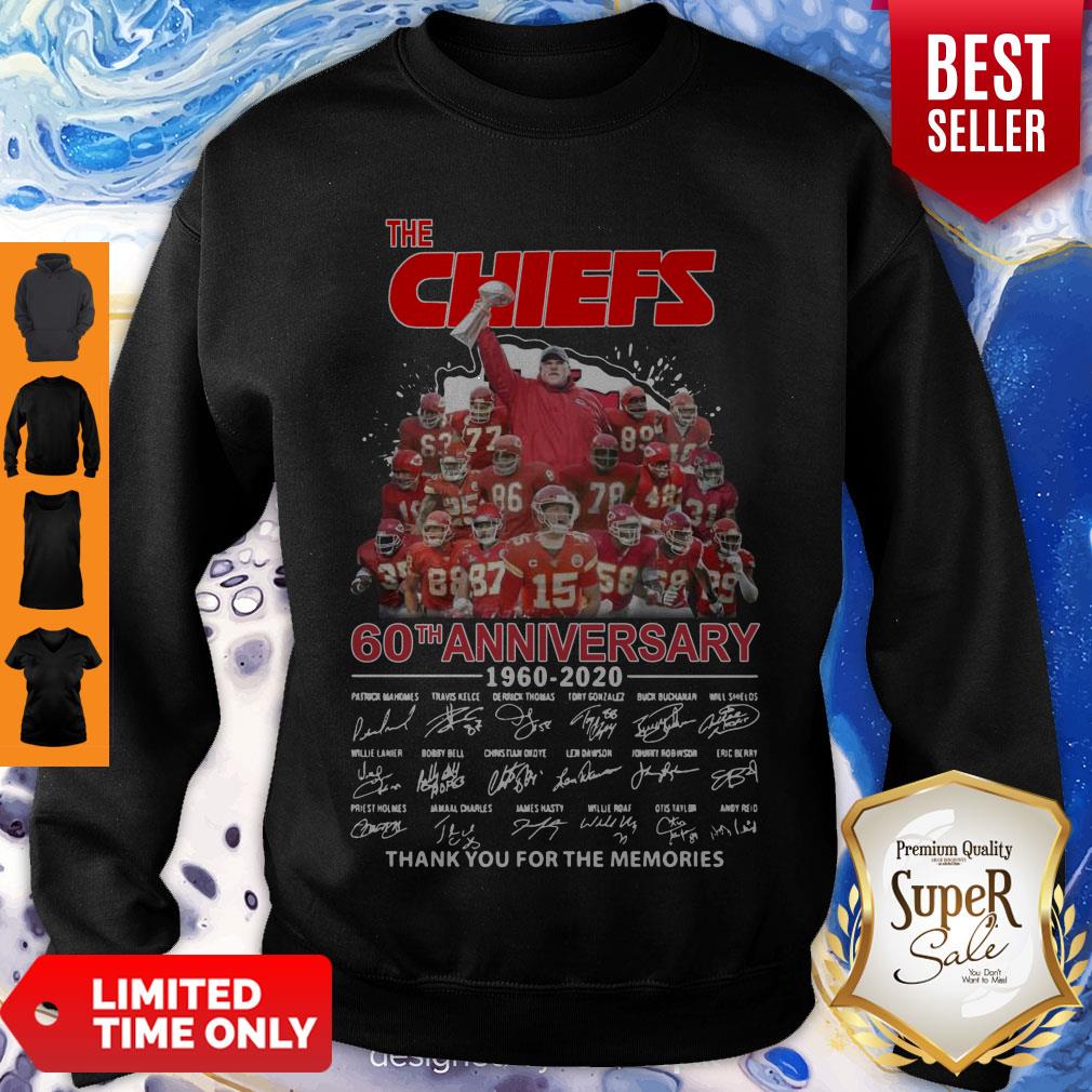 Nice The Kansas City Chiefs 60th Anniversary 1960-2020 All Signature Sweatshirt Nice The Kansas City Chiefs 60th Anniversary 1960-2020 All Signature Sweatshirt