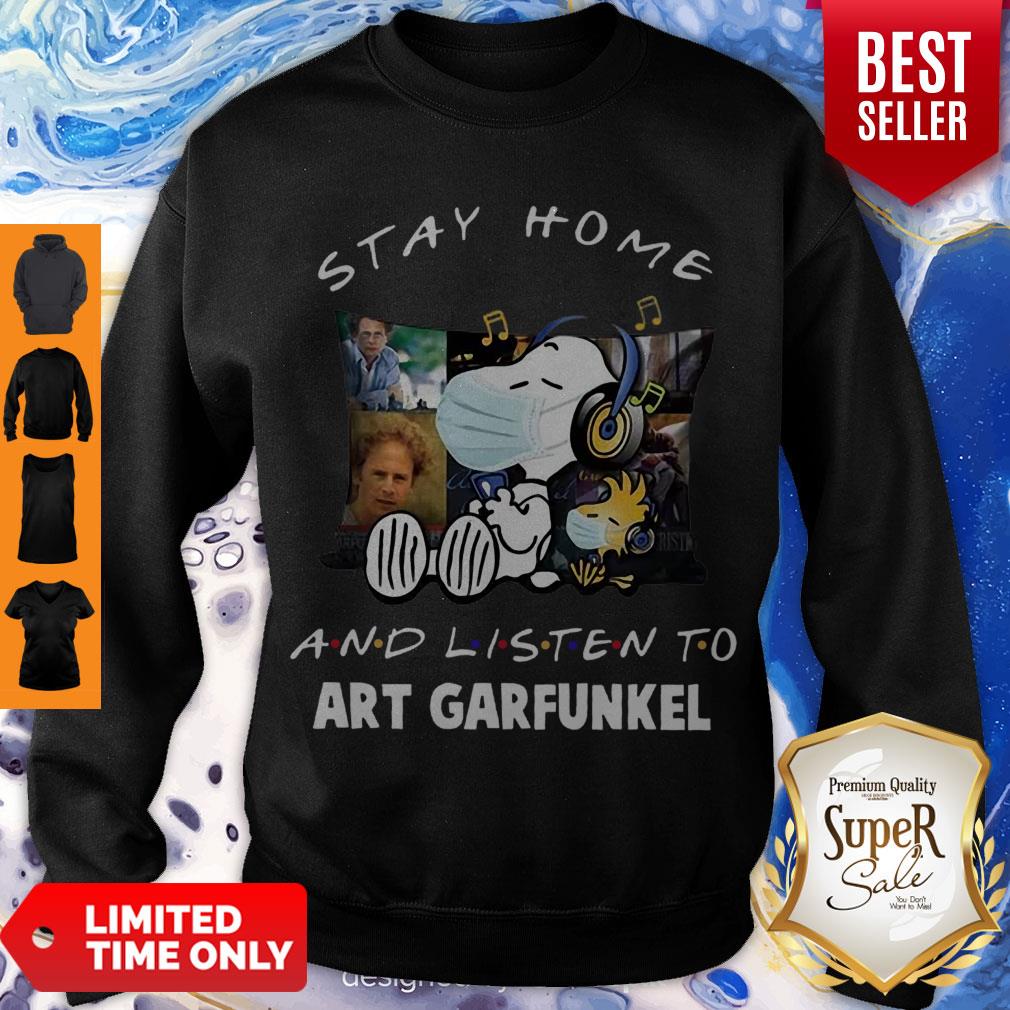 Premium Snoopy Woodstock Mask Stay Home And Listen To Art Garfunkel Sweatshirt Premium Snoopy Woodstock Mask Stay Home And Listen To Art Garfunkel Sweatshirt