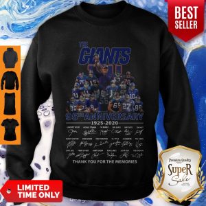 Funny The New York Giants 95th Anniversary 1925-2020 All Signature Sweatshirt