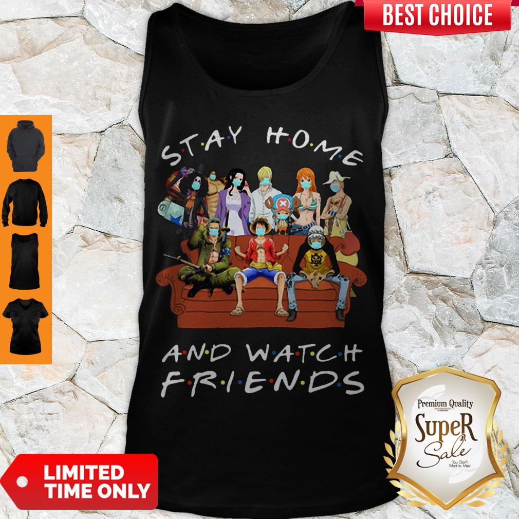 Cute One Piece Stay Home And Watch Friends Coronavirus Tank Top Cute One Piece Stay Home And Watch Friends Coronavirus Tank Top