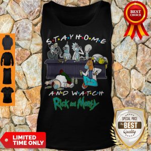 Premium Cartoon Stay Home And Watch Rick And Morty Tank Top