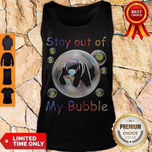 Funny Autism Awareness Bear Wear Mask Stay Out Of My Bubble Coronavirus Tank Top