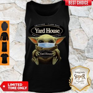 Top Baby Yoda Face Mask Hug Yard House Tank Top