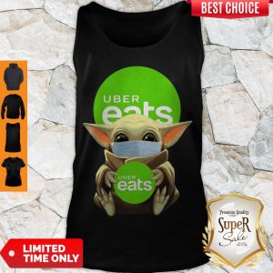 Premium Baby Yoda Face Mask Hug Uber Eats Tank Top