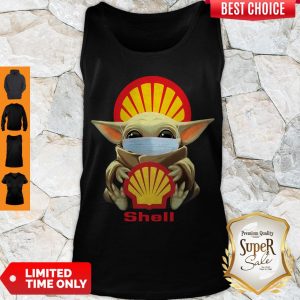 Top Star Wars Baby Yoda Face Mask Hug Shell Covid-19 Tank Top