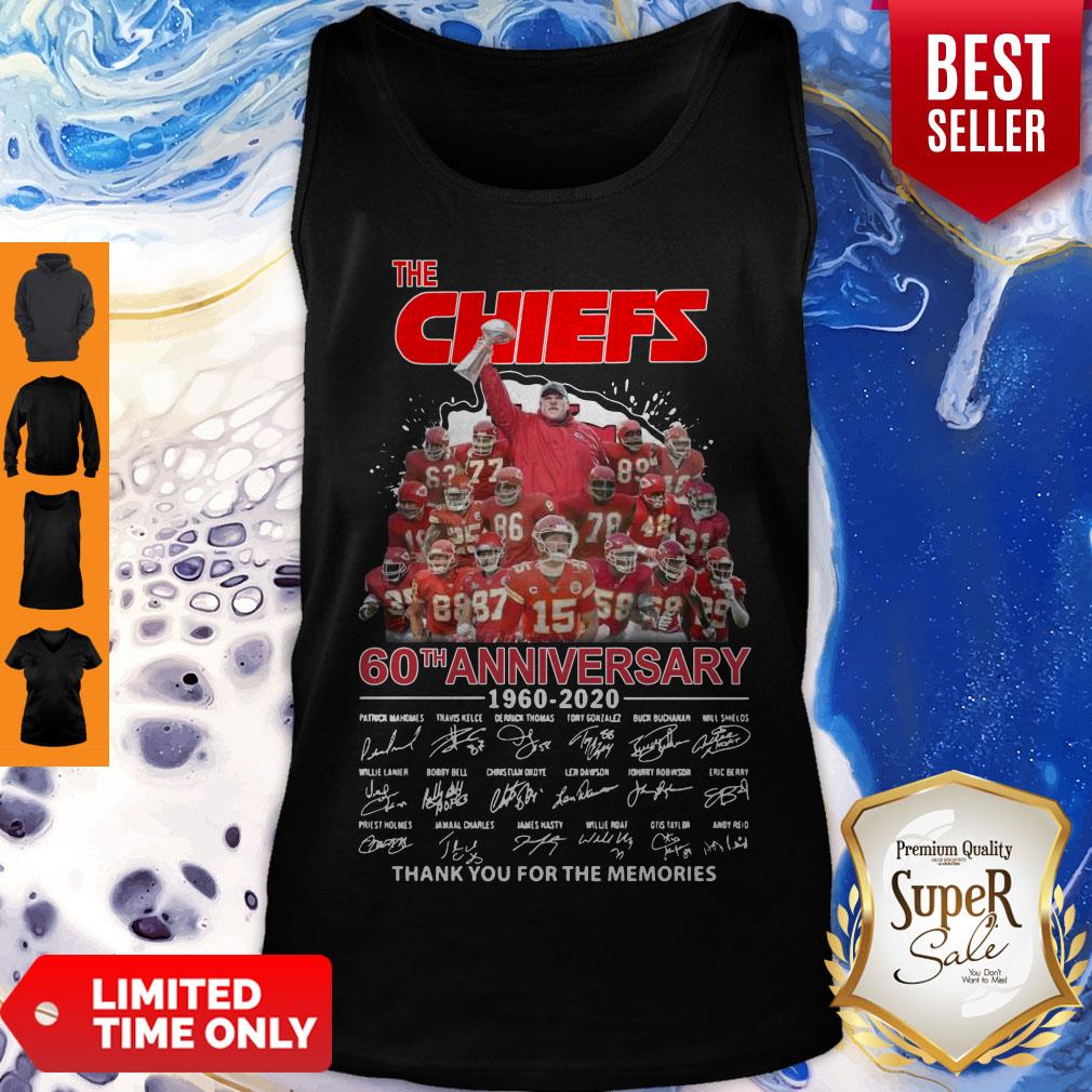 Nice The Kansas City Chiefs 60th Anniversary 1960-2020 All Signature Tank Top Nice The Kansas City Chiefs 60th Anniversary 1960-2020 All Signature Tank Top