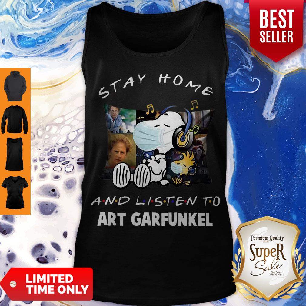 Premium Snoopy Woodstock Mask Stay Home And Listen To Art Garfunkel Tank Top Premium Snoopy Woodstock Mask Stay Home And Listen To Art Garfunkel Tank Top