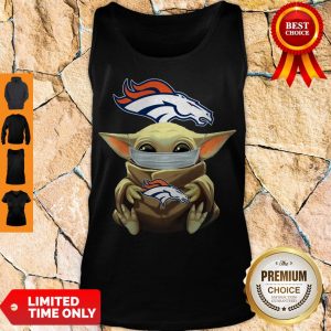 Top Baby Yoda Face Mask Denver Broncos Tee Tank Top
