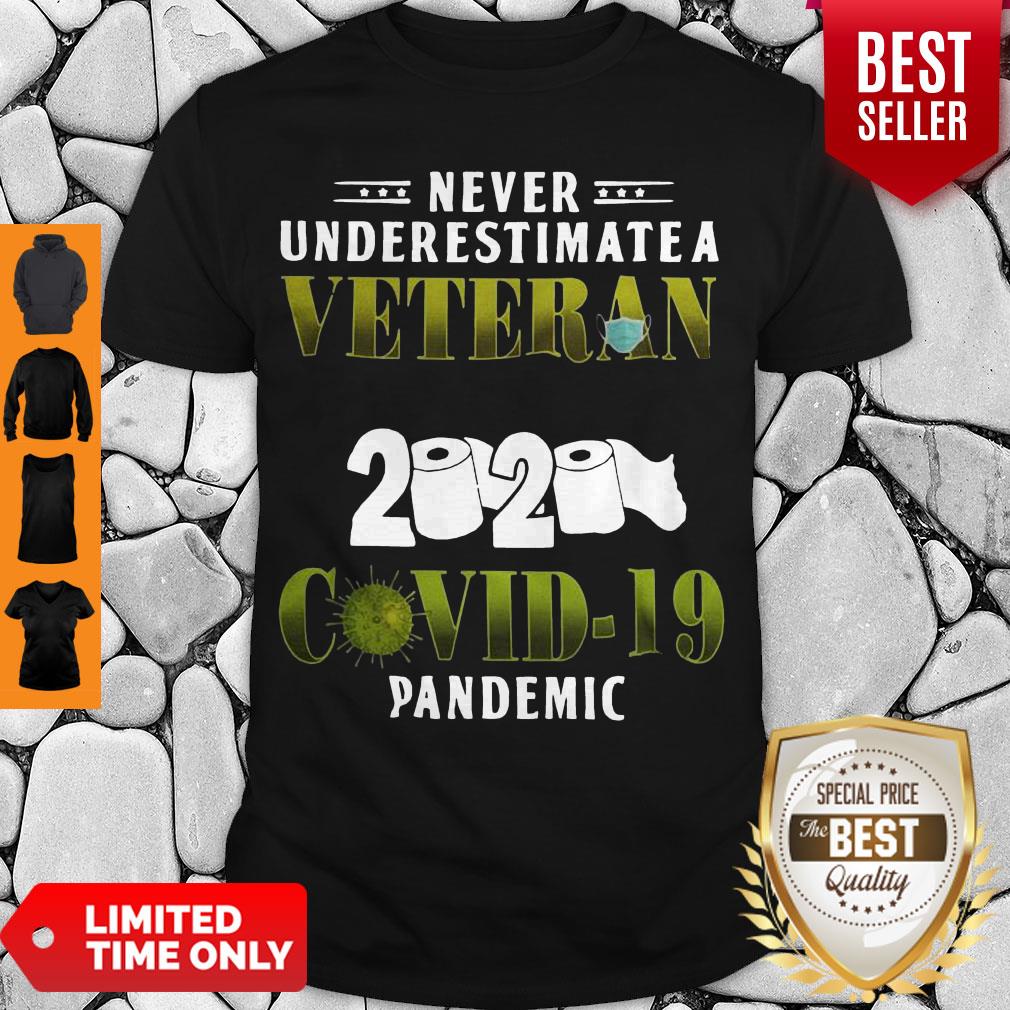 Top Never Underestimate A Veteran Who Survived 2020 Shirt Covid-19 Pandemic Shirt
