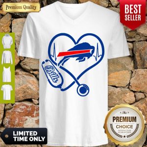 Official Buffalo Bills Nurse Heartbeat V-neck