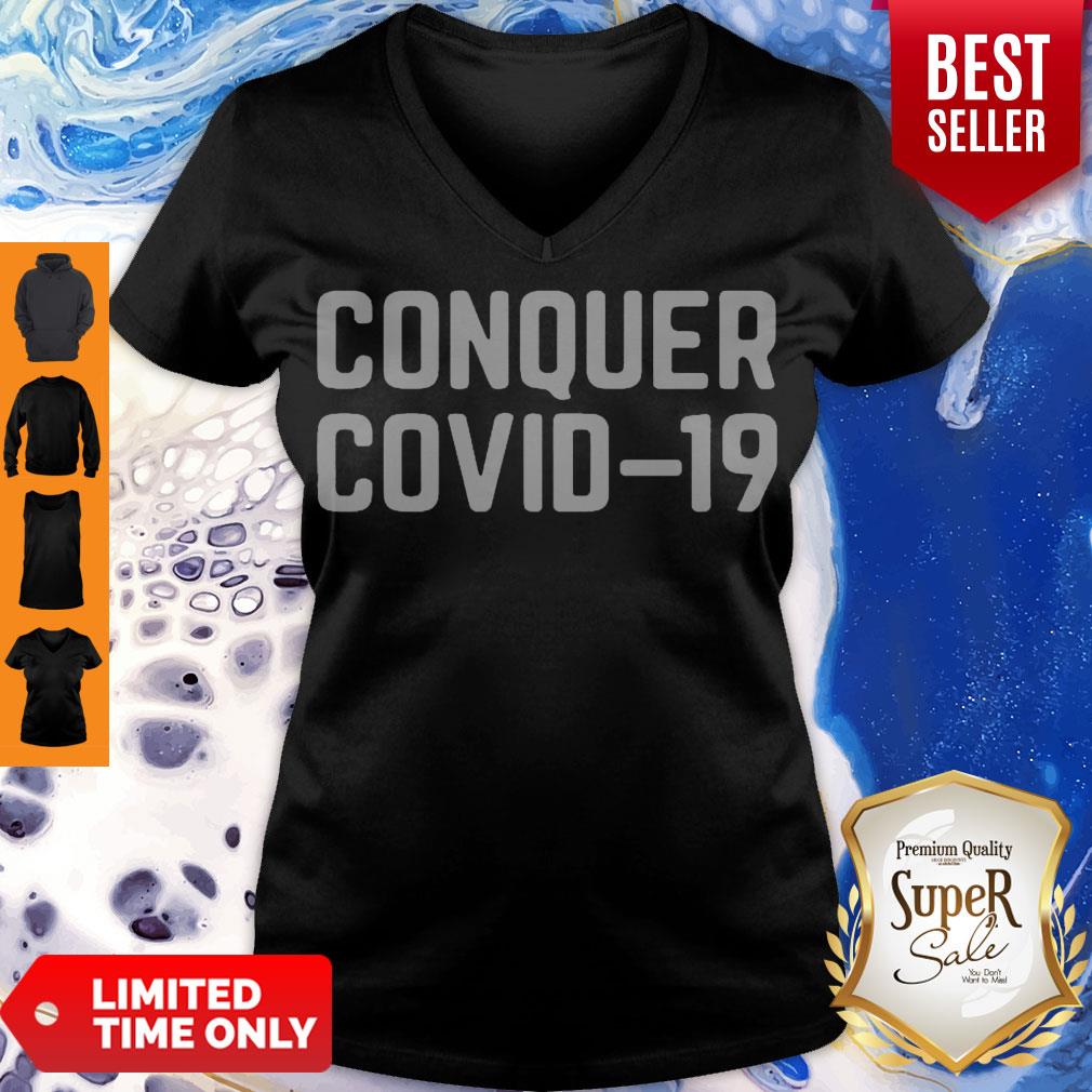 Top Conquer Covid 19 V-neck Top Conquer Covid 19 V-neck