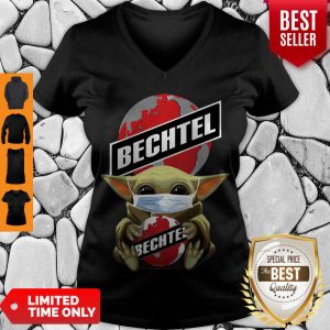 Funny Baby Yoda Mask Bechtel Coronavirus V-neck