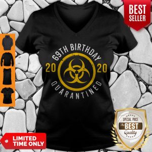 Biological Hazard 69th Birthday 2020 Quarantined Coronavirus V-neck