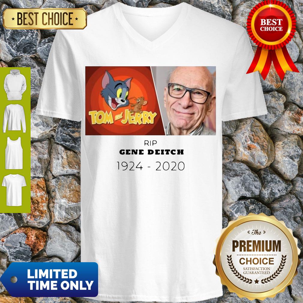 Top Rip Gene Deitch 1924-2020 Tom And Jerry V-neck Top Rip Gene Deitch 1924-2020 Tom And Jerry V-neck