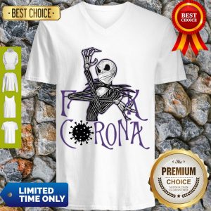 Premium Jack Skellington Fuck Corona V-neck