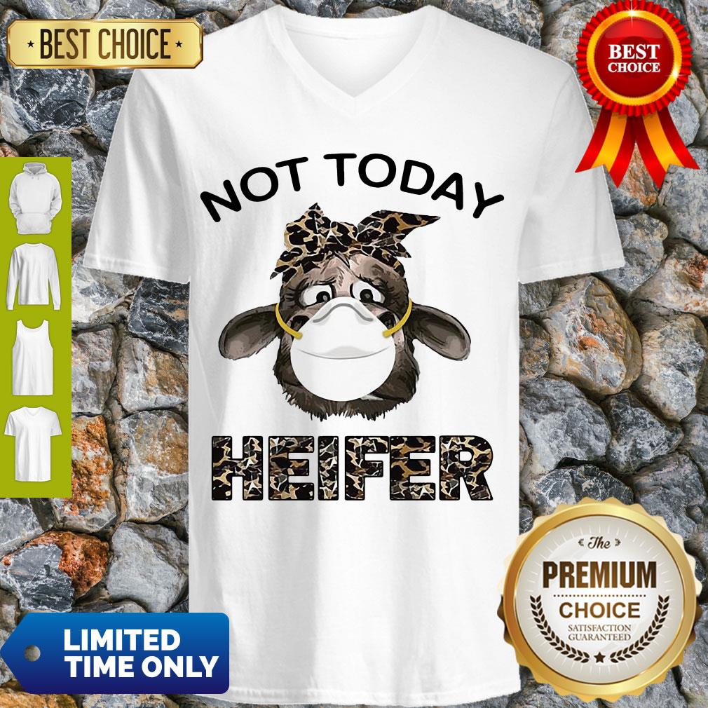 Awesome Heifer Wear Masks Not Today V-neck Awesome Heifer Wear Masks Not Today V-neck