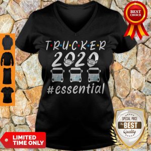 Awesome Trucker 2020 Essential Coronavirus V-neck