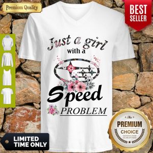 Top Flower Just A Girl With A Speed Problem Subaru V-neck