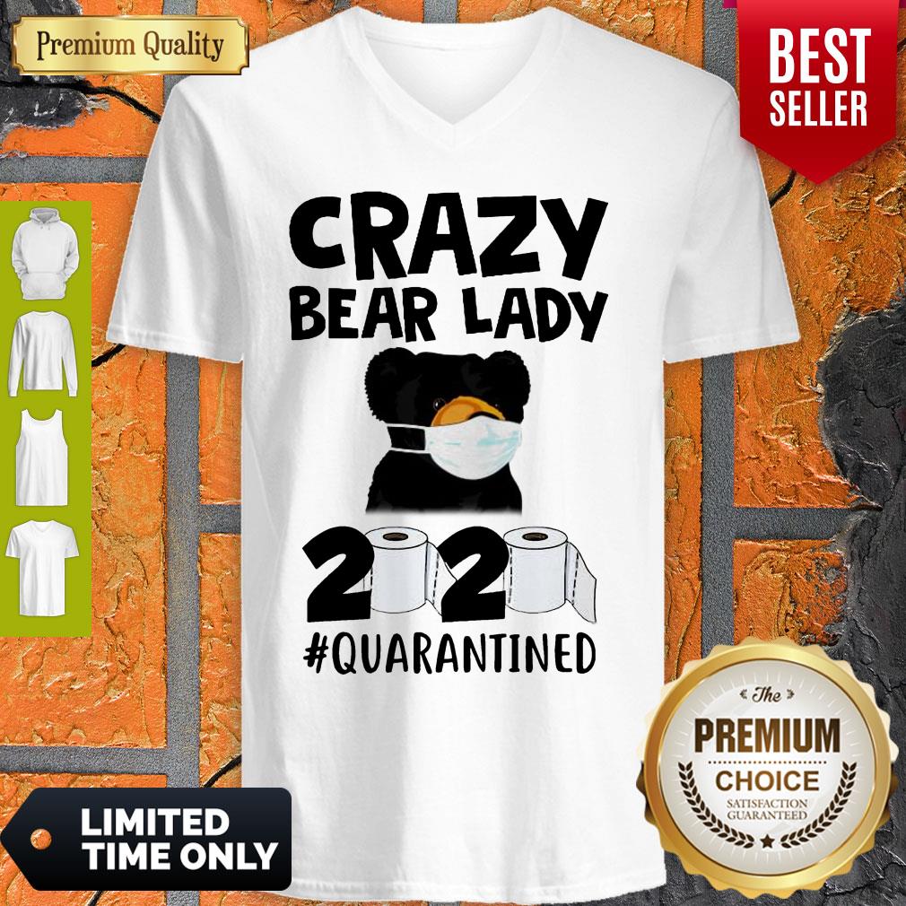 Official Crazy Bear Lazy Face Mask 2020 Toilet Paper Quarantined V-neck Official Crazy Bear Lazy Face Mask 2020 Toilet Paper Quarantined V-neck