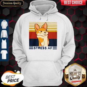 Corgi Dog Stress Af Vintage Hoodie