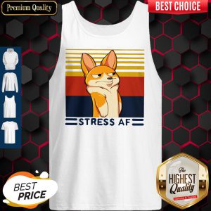 Corgi Dog Stress Af Vintage Tank Top