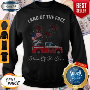 Dolphin Land Of The Free Home Of The Brave Car American Flag Veteran Independence Day Sweatshirt