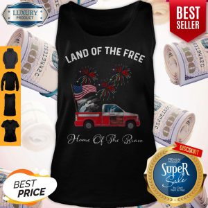 Dolphin Land Of The Free Home Of The Brave Car American Flag Veteran Independence Day Tank Top