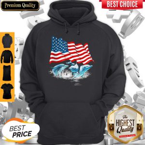 Dolphins American Flag Independence Day Hoodie
