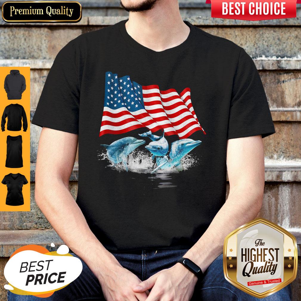 Dolphins American Flag Independence Day Shirt