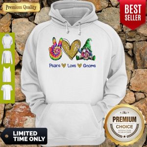 Funny Peace Love Gnome Diamond Hoodie