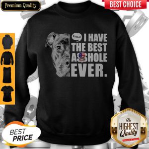 Pitbull I Have The Best Asshole Ever American Flag Sweatshirt