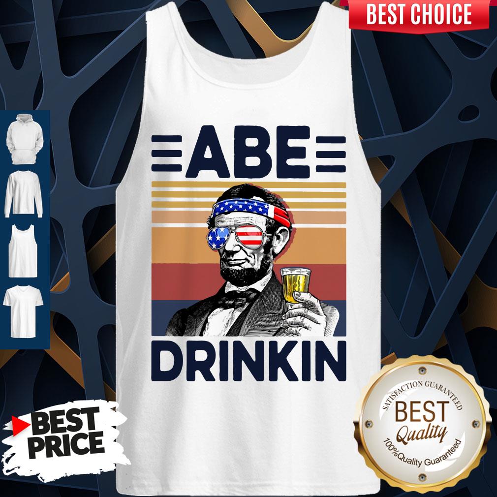 Premium US Drink Abe Drinkin Tank Top Premium US Drink Abe Drinkin Tank Top