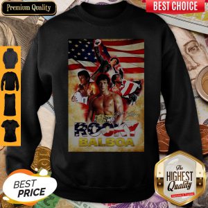Rocky Balboa American Flag Independence Day Signatures Sweatshirt