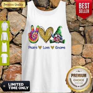 Funny Peace Love Gnome Diamond Tank Top