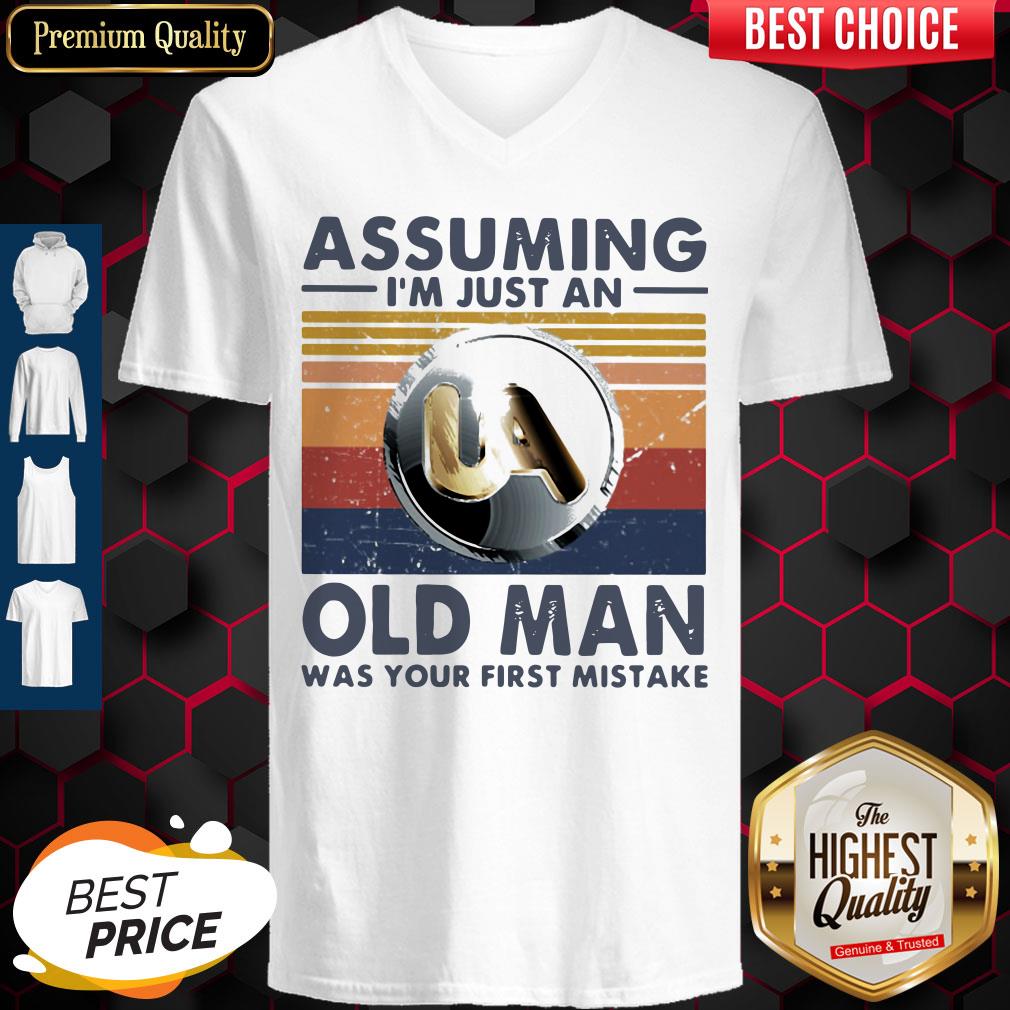 United Association Assuming I'm Just An Old Lady Was Your First Mistake Vintage V-neck United Association Assuming I'm Just An Old Lady Was Your First Mistake Vintage V-neck