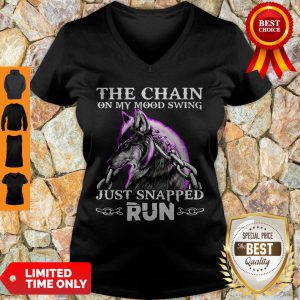 Wolf The Chain On My Mood Swing Just Snapped Run V-neck