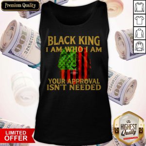 Black King I Am Who I Am Your Approval Isn’t Needed Lion Flag Tank Top