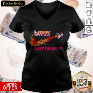 Dunkin Donuts Just Drink It V-neck