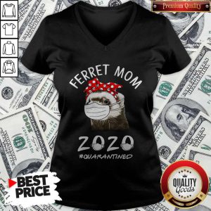 Ferret Mom 2020 Quarantined V-neck