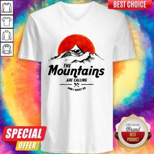 Hiking The Mountains Are Calling And I Must Go Sunshine V-neck