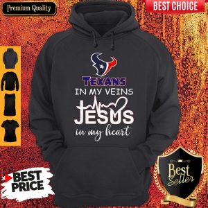 Houston Texans In My Veins And Jesus In My Heart Hoodie