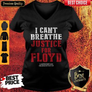 I Can’t Breathe Justice For Floyd Justice Floyd Black Lives Matter Vintage V-neck