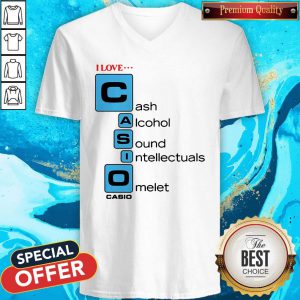 I Love Casio Cash Alcohol Sound Intellectuals Omelet V-neck
